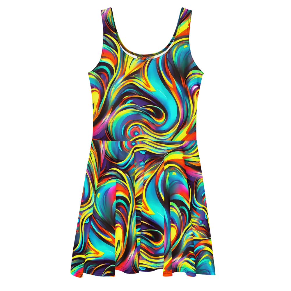 Cyber Surge on Skater Dress — Front