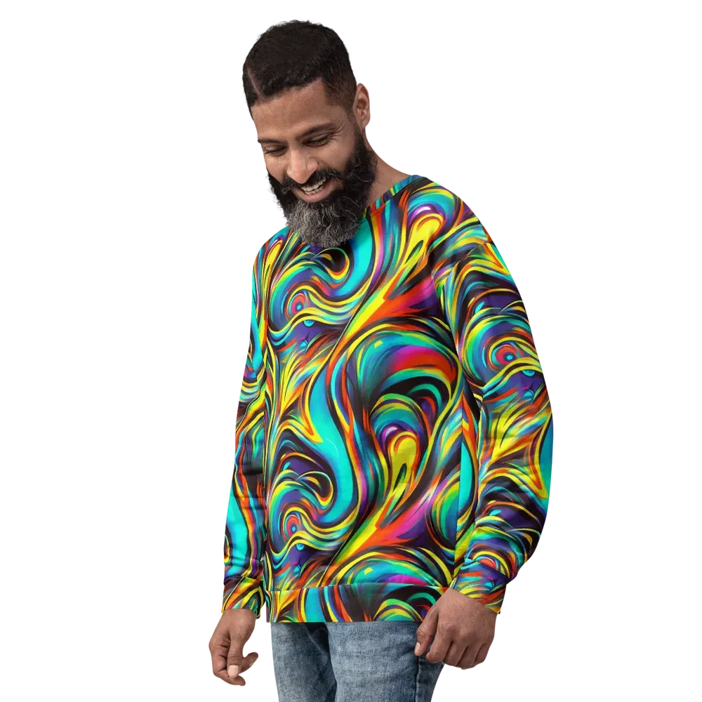 Cyber Surge on Sweatshirt — Left Front