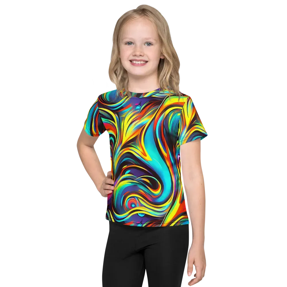 Cyber Surge on Kids Crew Neck T-Shirt — Front