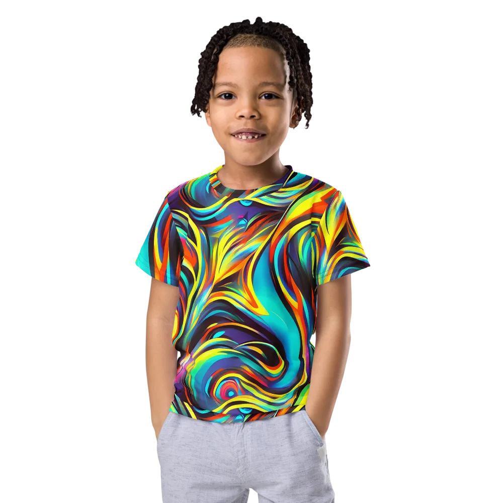 Cyber Surge on Kids Crew Neck T-Shirt — Front