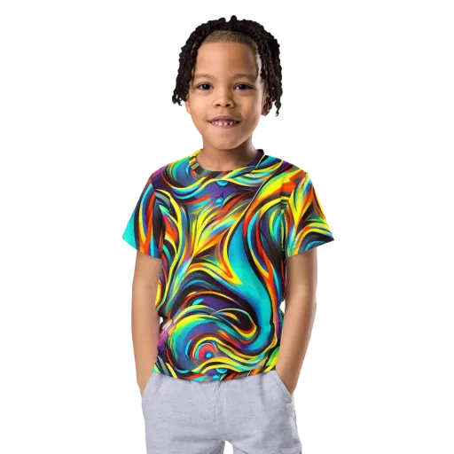 Cyber Surge on a Kids Crew Neck T-Shirt