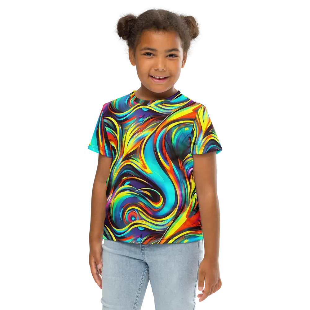 Cyber Surge on Kids Crew Neck T-Shirt — Front