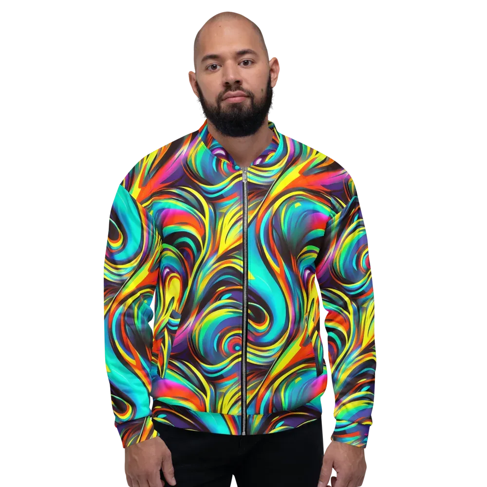 Cyber Surge on Bomber Jacket — Front