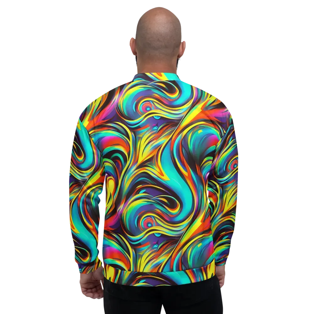 Cyber Surge on Bomber Jacket — Back