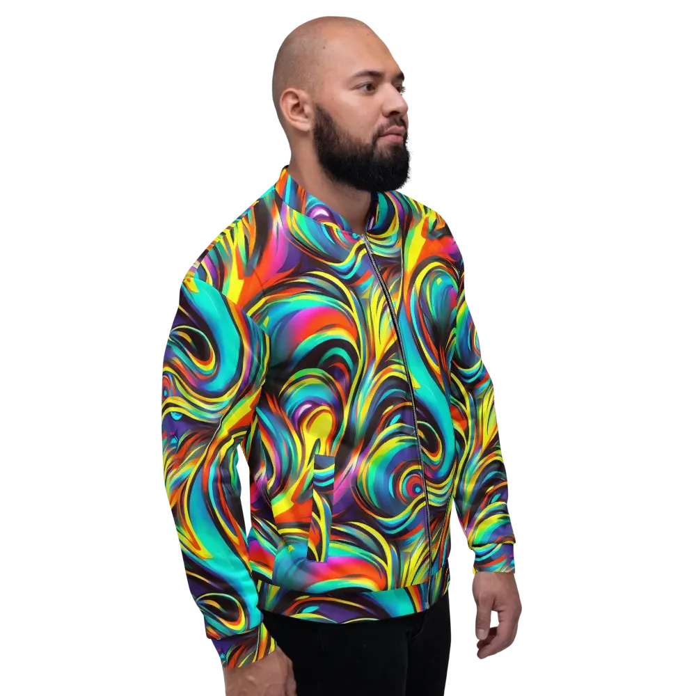 Cyber Surge on Bomber Jacket — Right