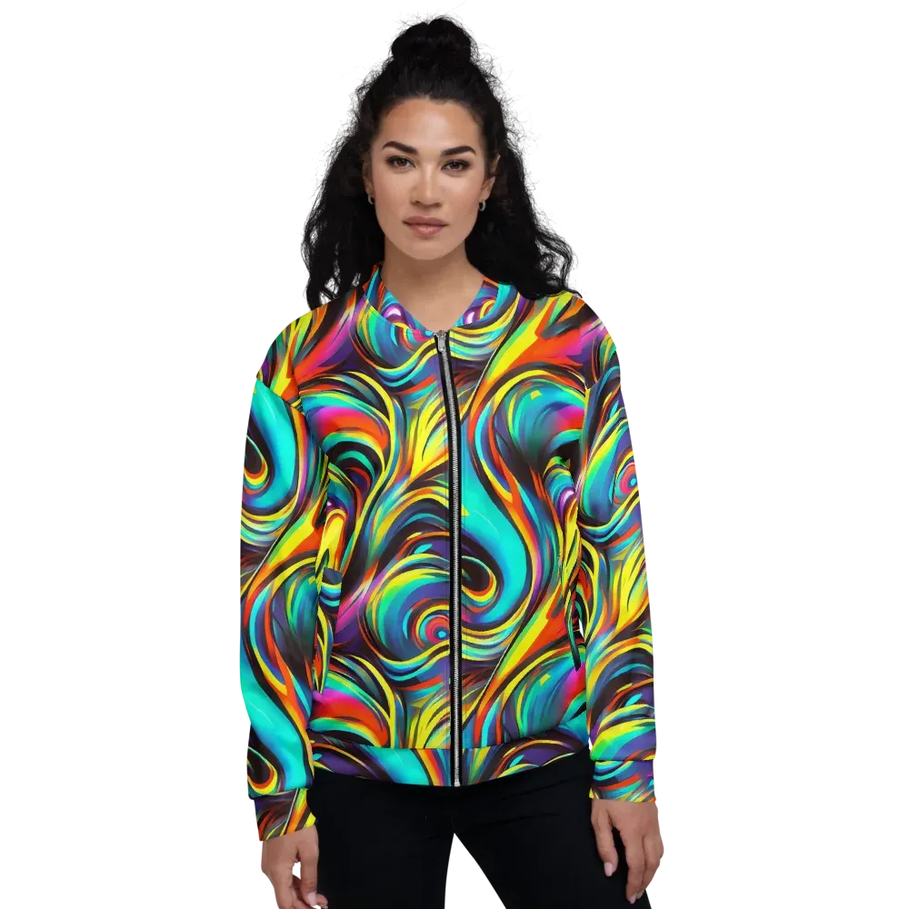 Cyber Surge on Bomber Jacket — Front