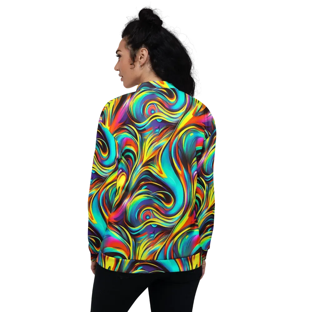 Cyber Surge on Bomber Jacket — Back