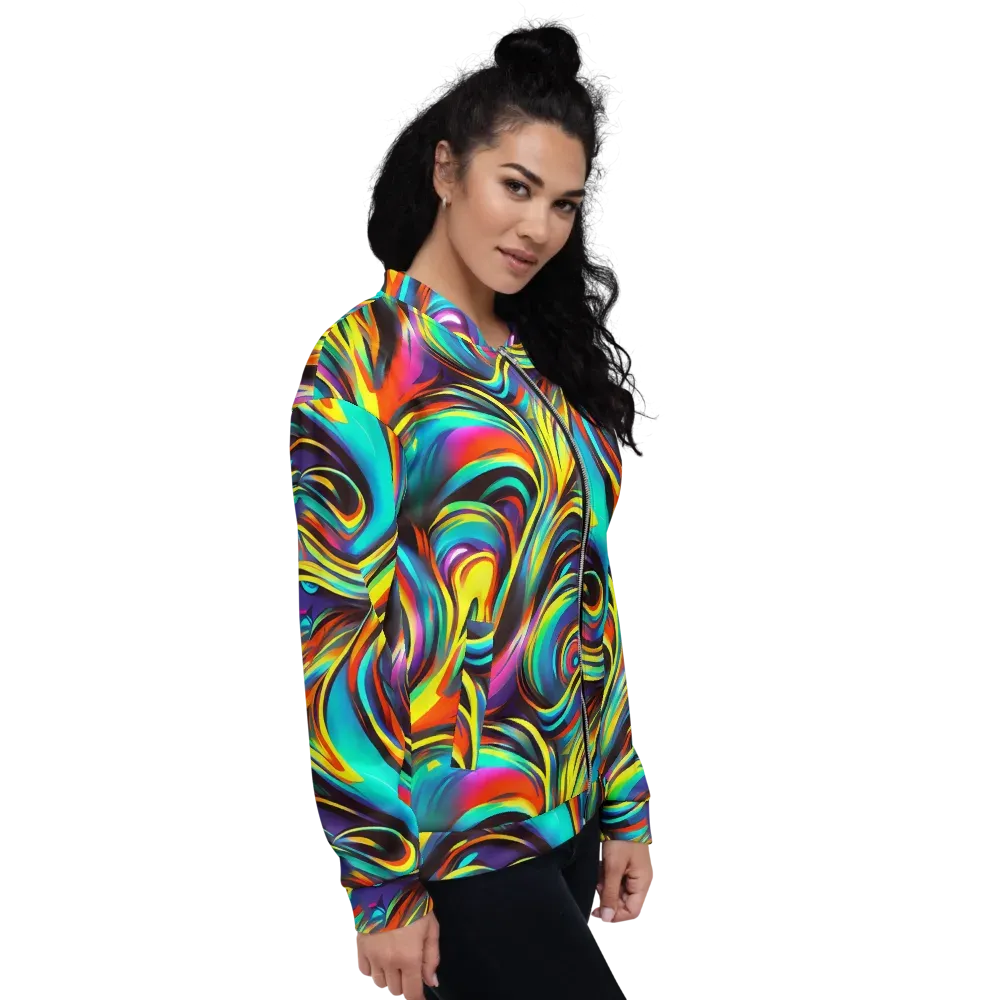Cyber Surge on Bomber Jacket — Right