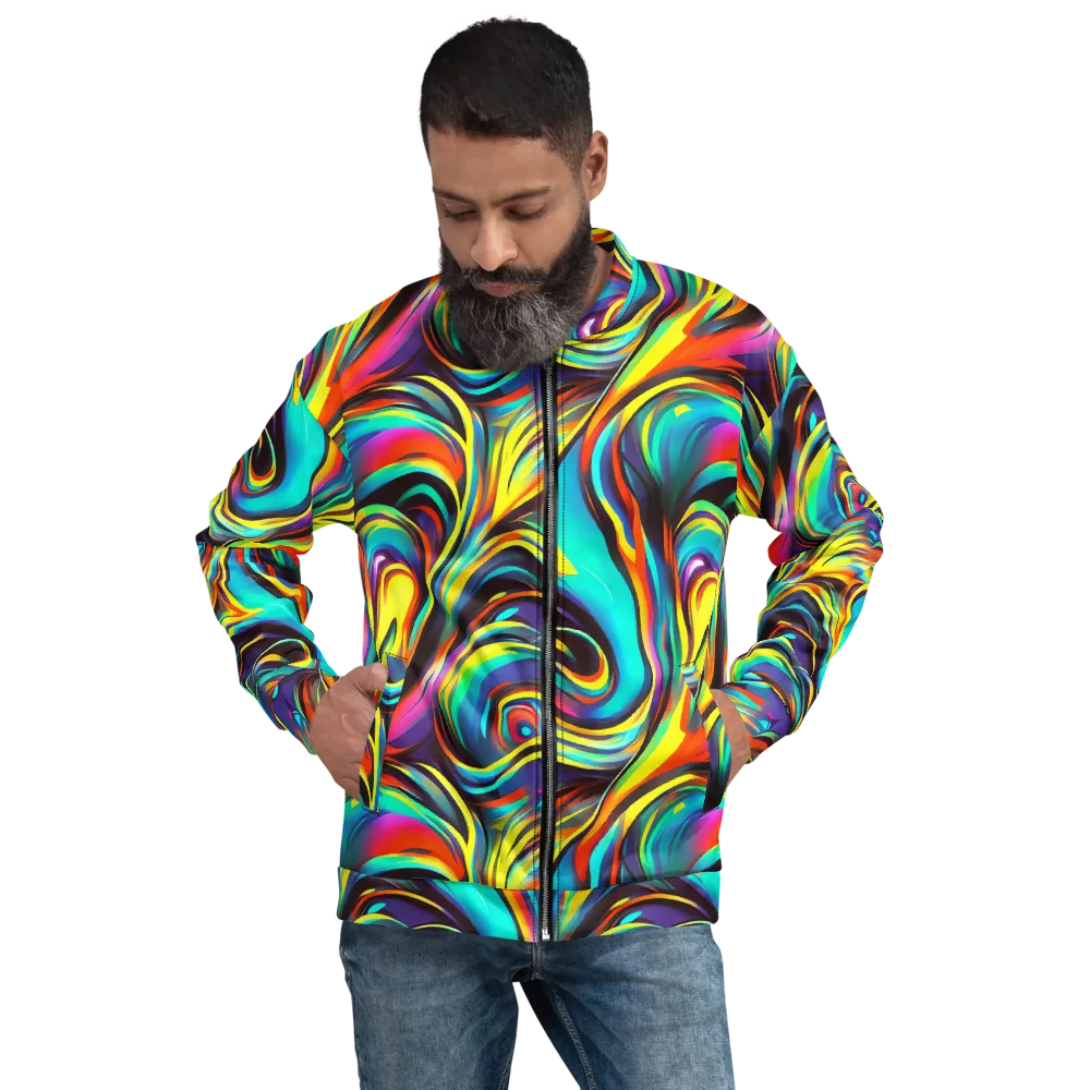 Cyber Surge on Bomber Jacket — Front