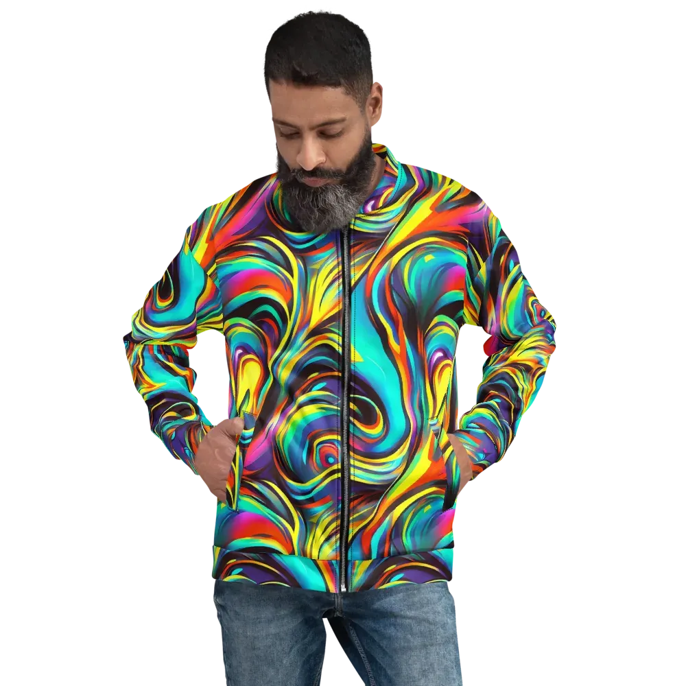 Cyber Surge on Bomber Jacket — Front