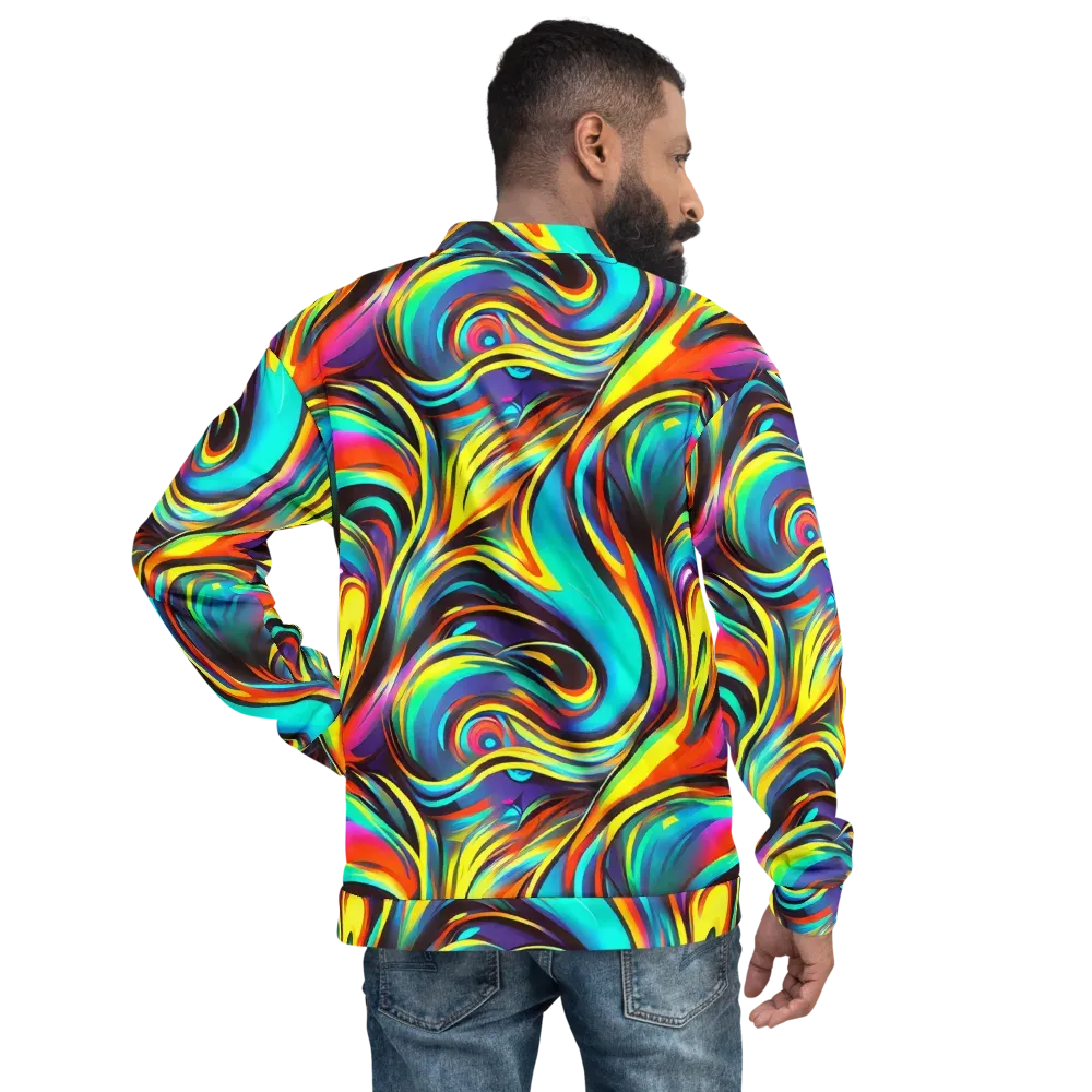 Cyber Surge on Bomber Jacket — Back