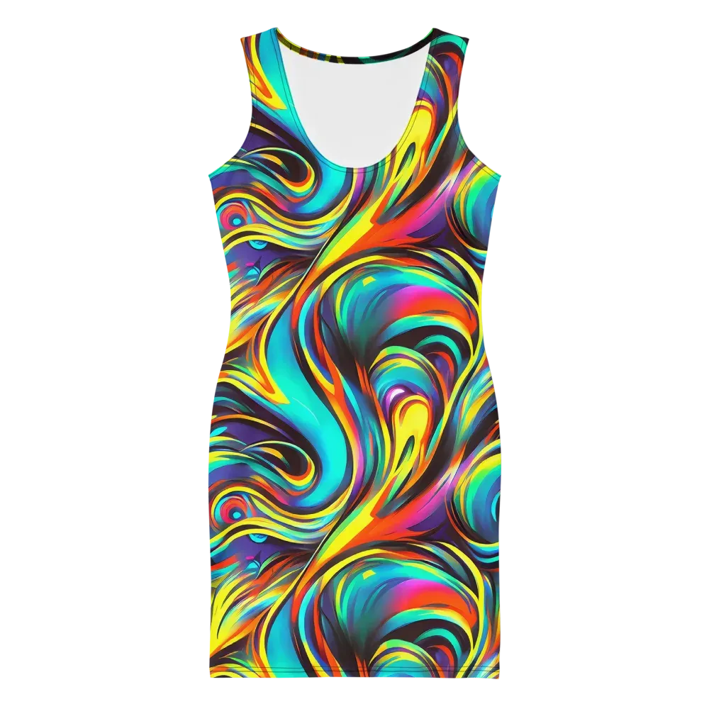 Cyber Surge on Bodycon Dress — Front