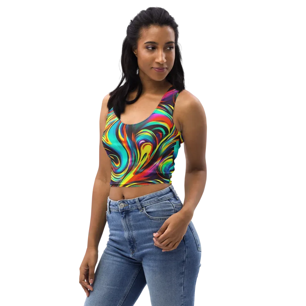 Cyber Surge on Crop Top — Left Front