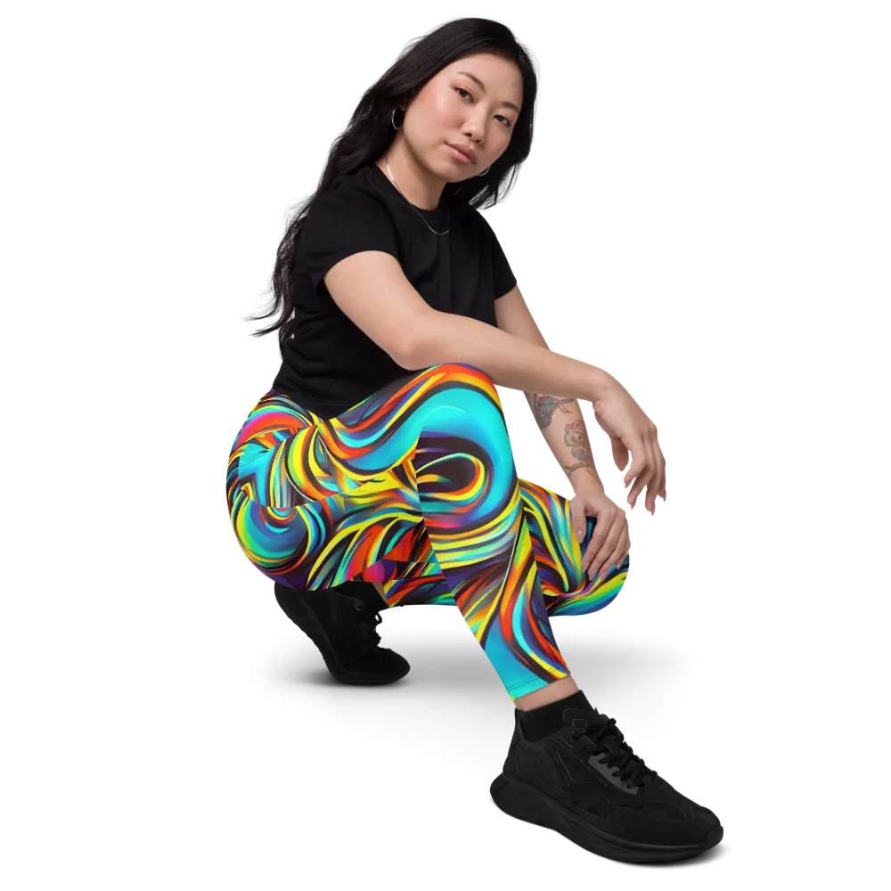 Cyber Surge on Leggings with Pockets — Right Front