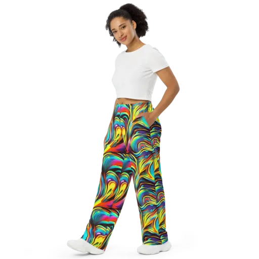 Cyber Surge on a Wide-Leg Pants