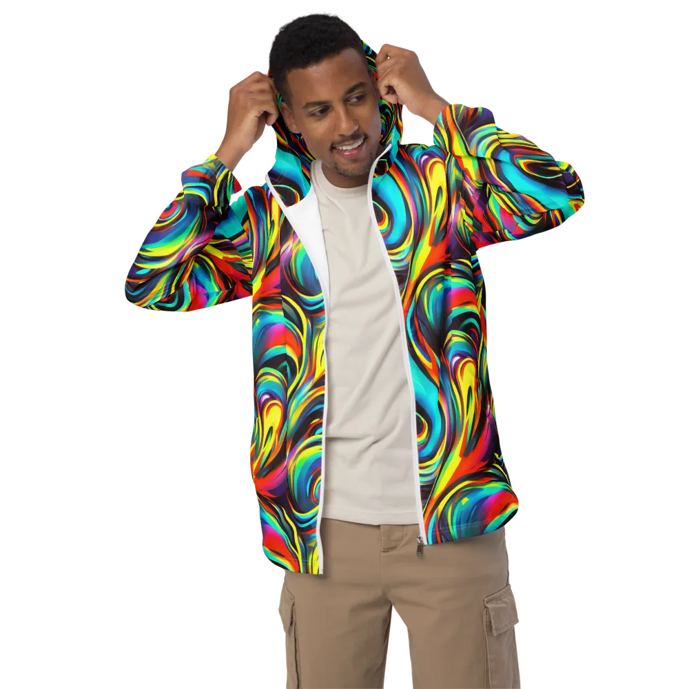Cyber Surge on Men's Windbreaker — Front