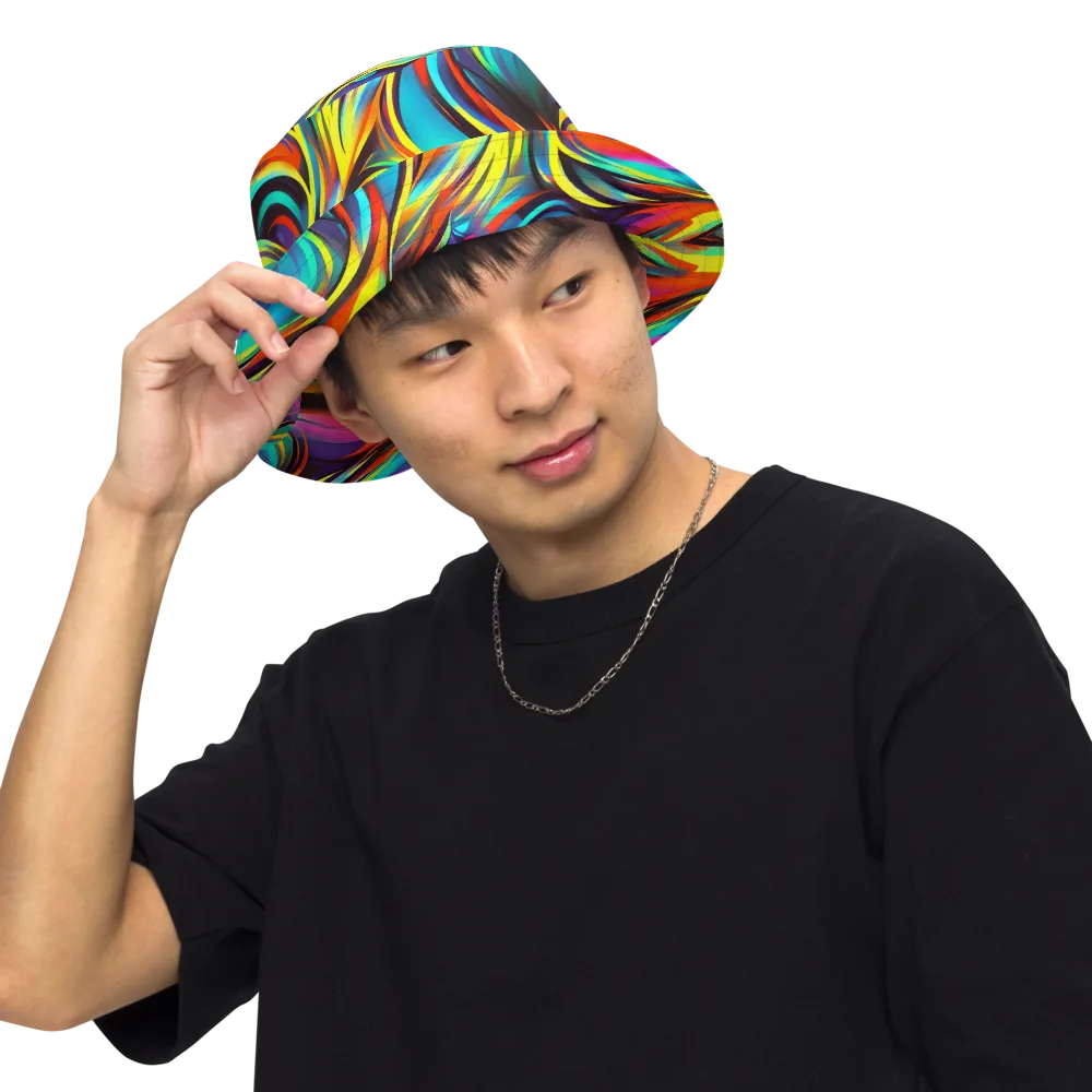 Cyber Surge on Reversible Bucket Hat — Front Inside