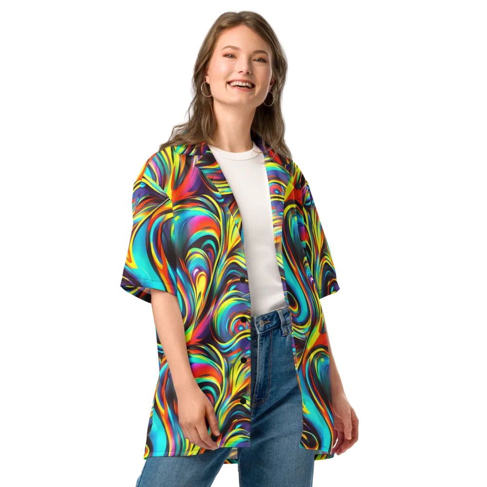 Cyber Surge on Button Shirt — Front