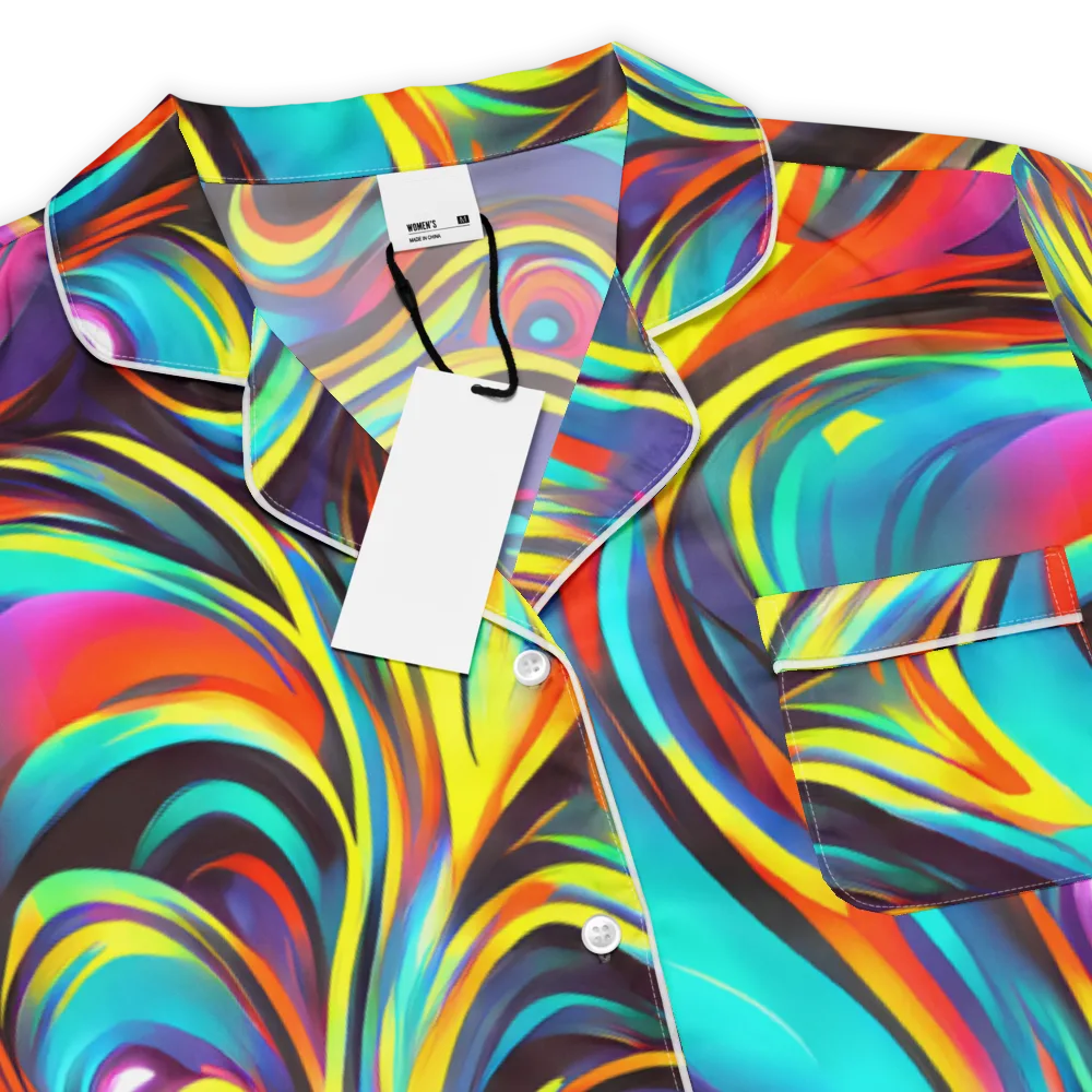 Cyber Surge on Women's Short Sleeve Pajama Top — Product details