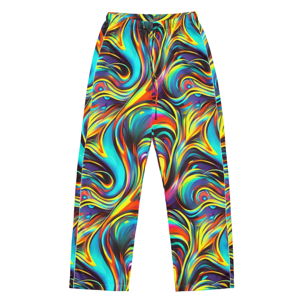 Cyber Surge on Women's Pajama Pants — Front
