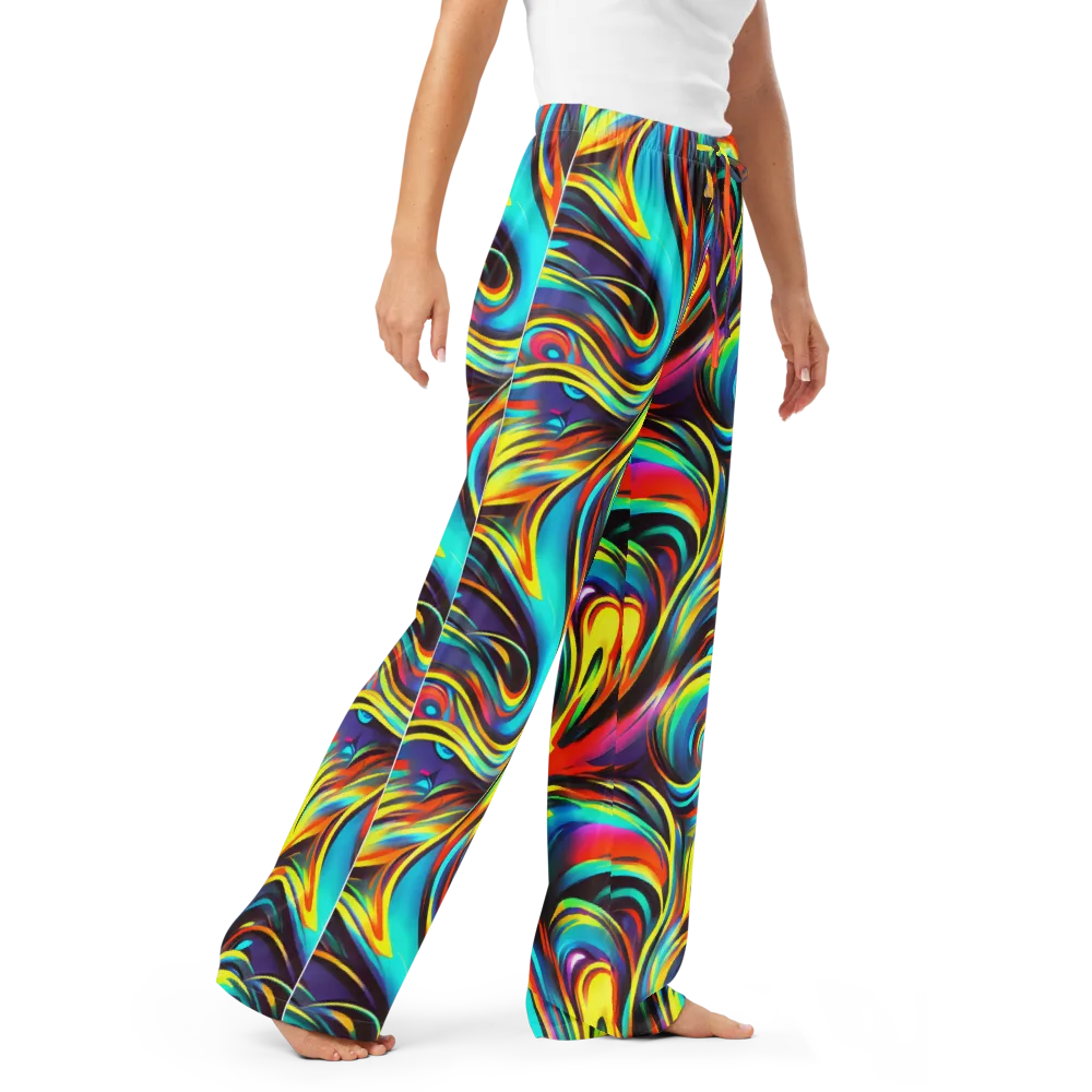 Cyber Surge on Women's Pajama Pants — Right Front