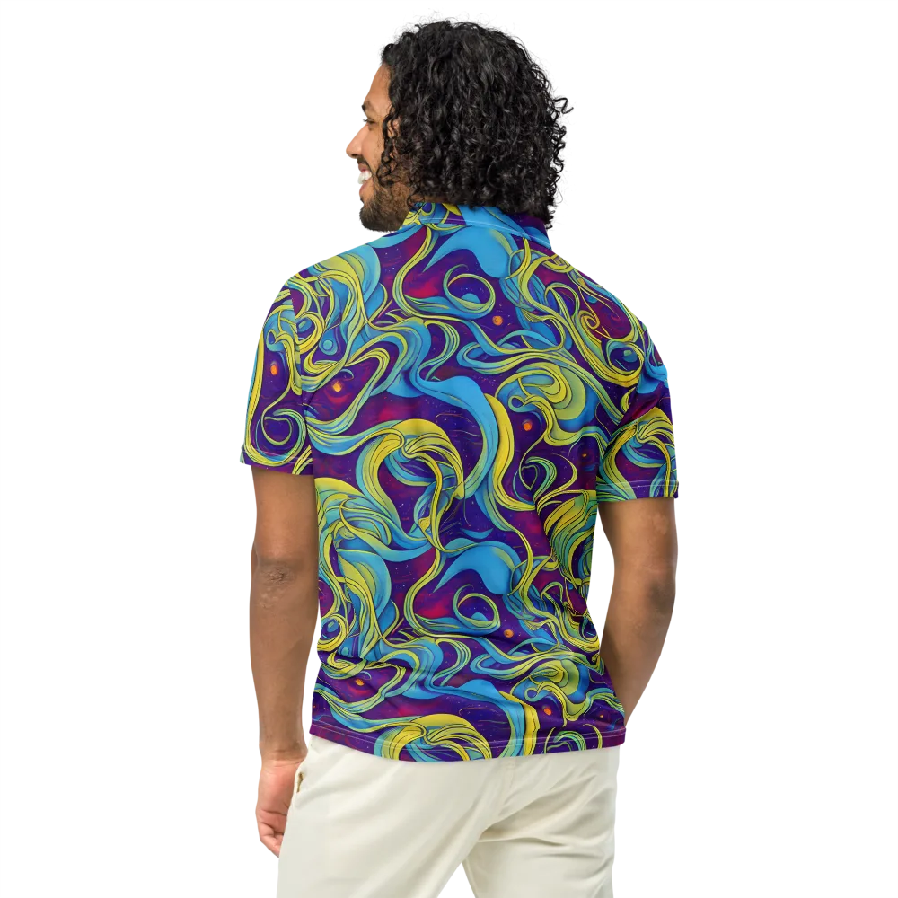 Stellar Swirls on Men's Slim Fit Polo Shirt — Back