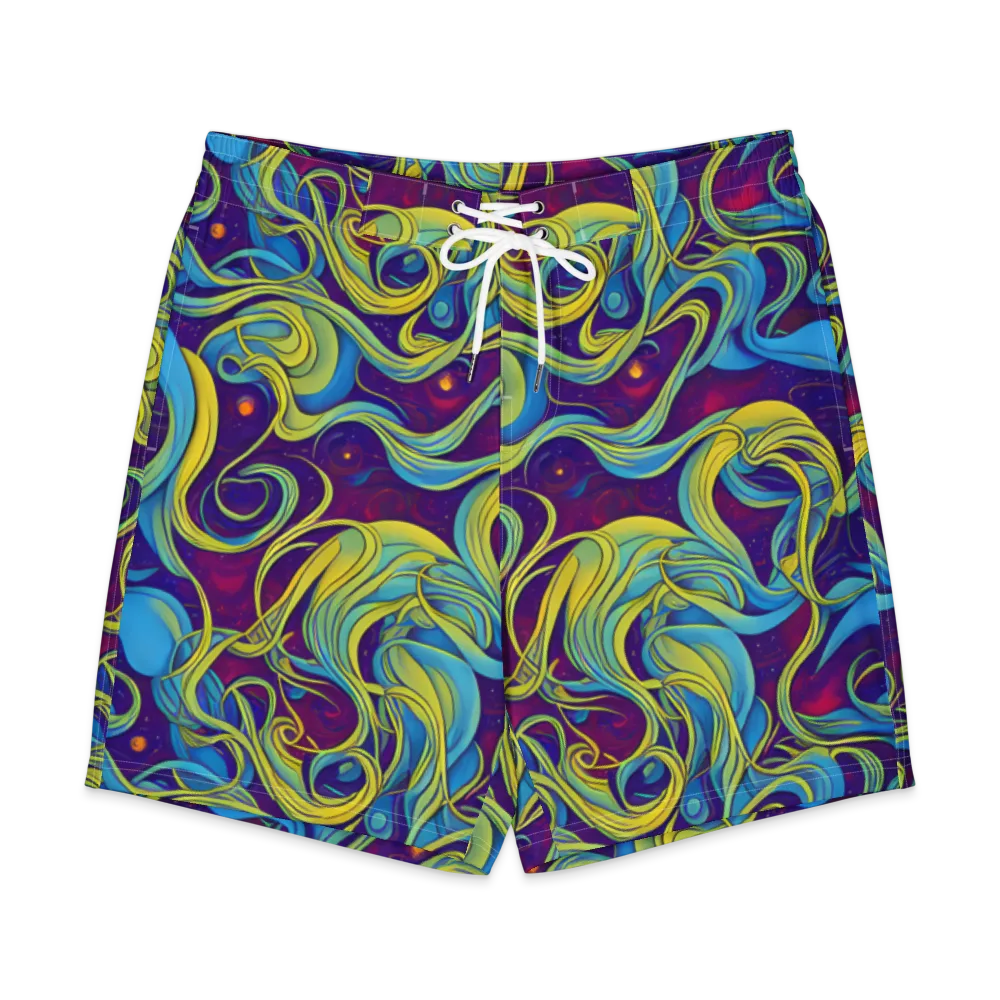 Stellar Swirls on Men's Board Shorts — Front