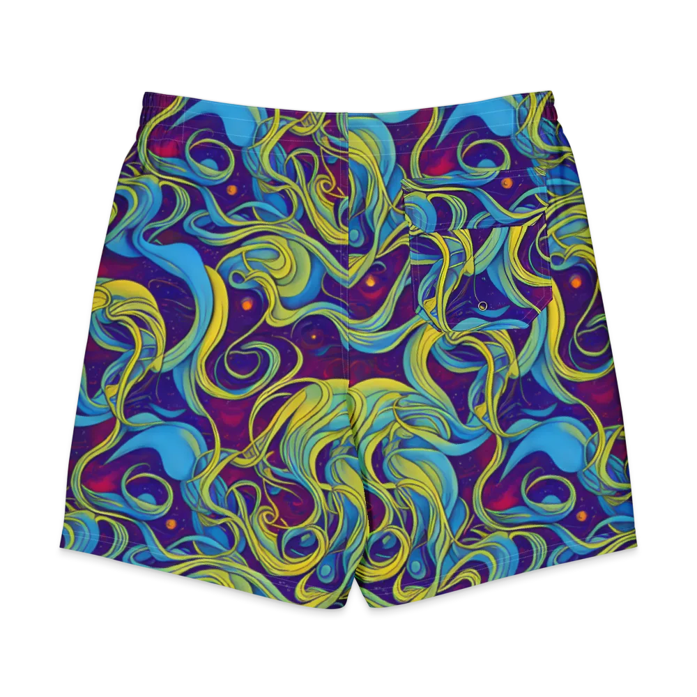 Stellar Swirls on Men's Board Shorts — Back