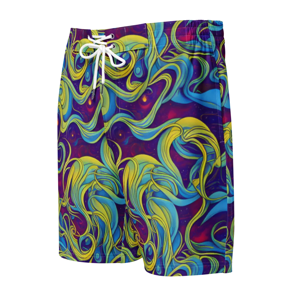 Stellar Swirls on Men's Board Shorts — Front