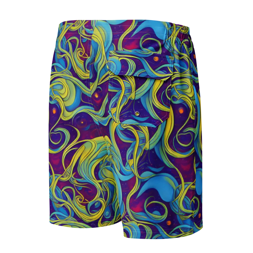 Stellar Swirls on Men's Board Shorts — Back