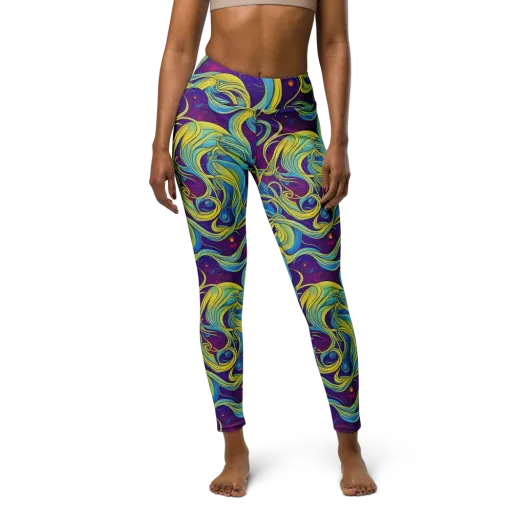 Stellar Swirls on a Yoga Leggings