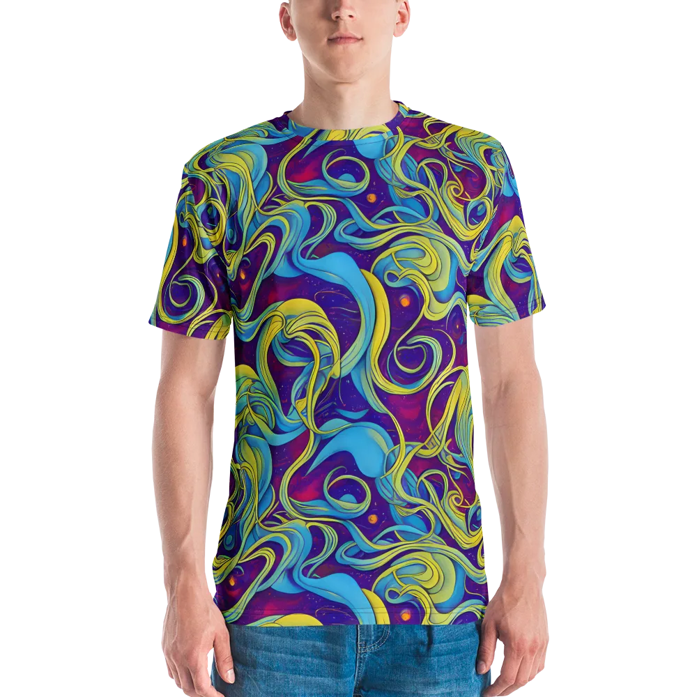 Stellar Swirls on Men's Crew Neck T-Shirt — Front
