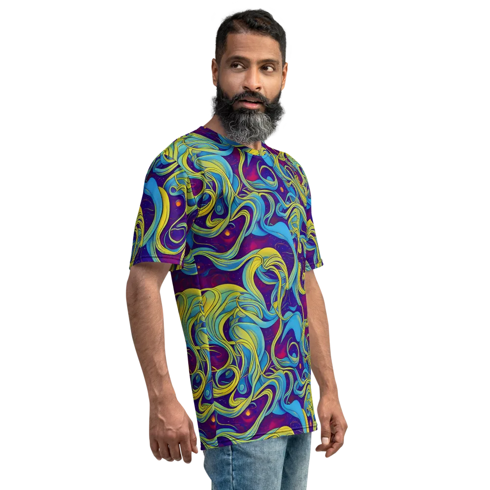 Stellar Swirls on Men's Crew Neck T-Shirt — Right