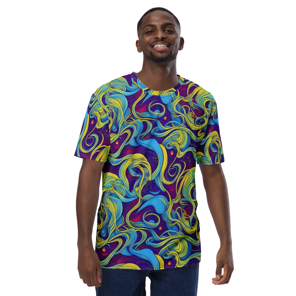 Stellar Swirls on Men's Crew Neck T-Shirt — Front