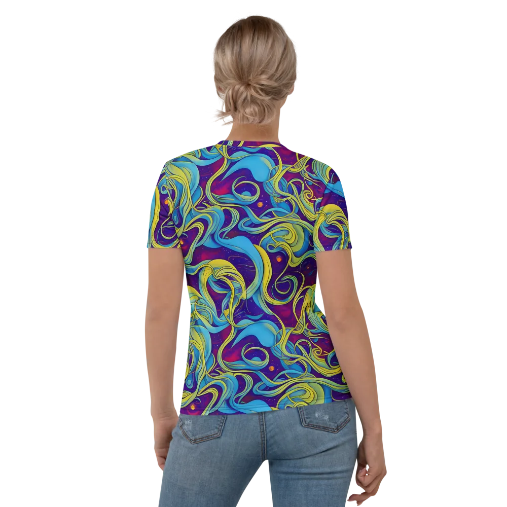 Stellar Swirls on Women's Crew Neck T-Shirt — Back