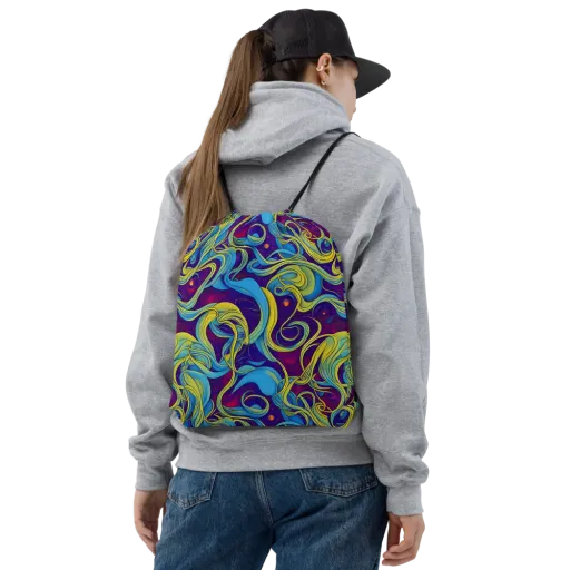 Stellar Swirls on a Drawstring Bag