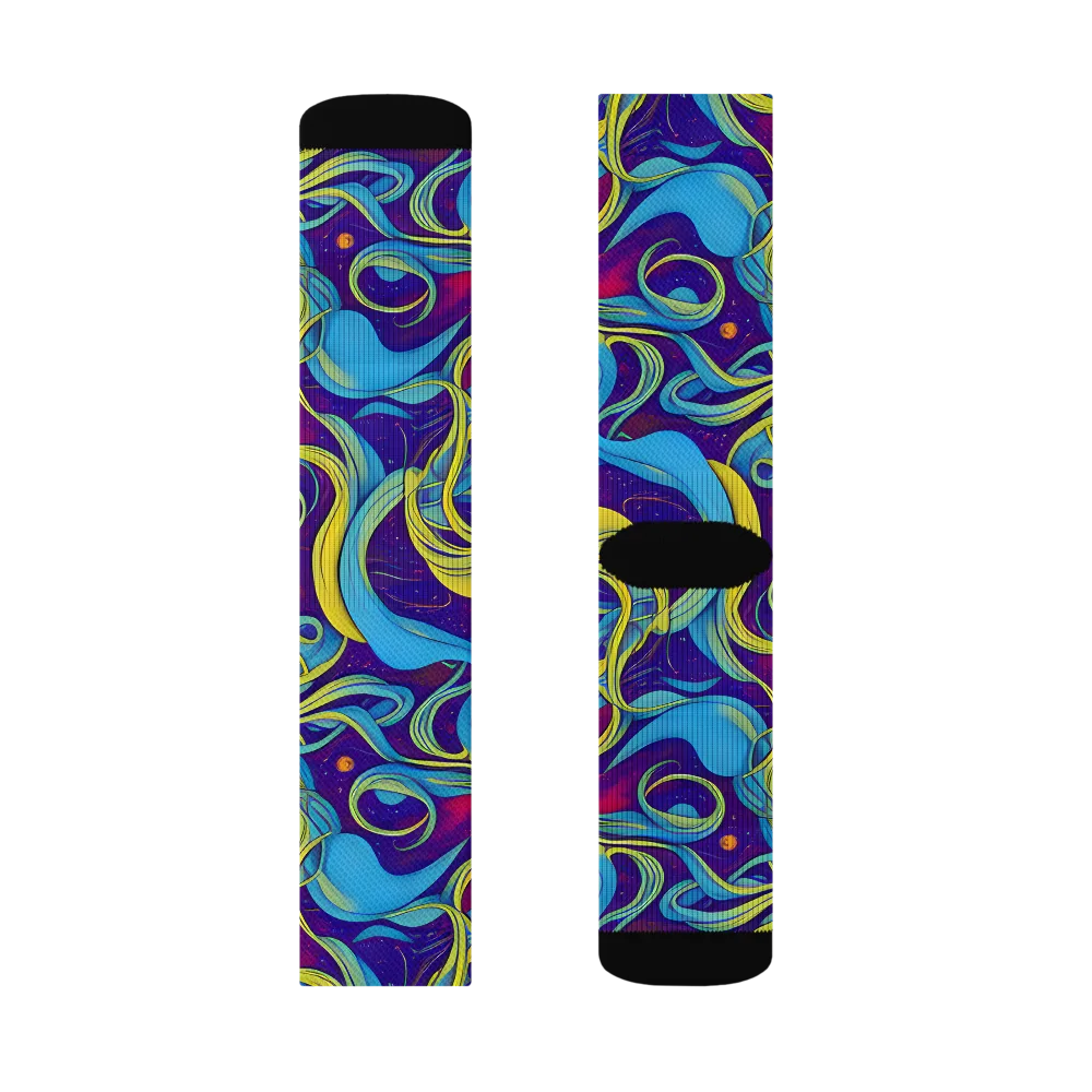 Stellar Swirls on Socks — Left Sock