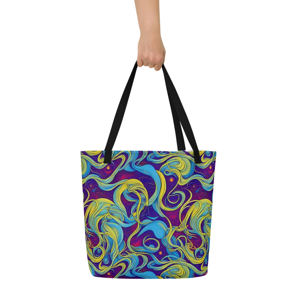 Stellar Swirls on Large Tote Bag W/ Pocket — Front