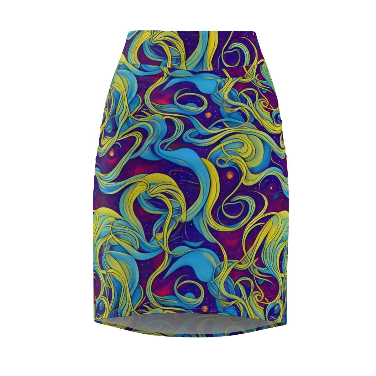 Stellar Swirls on Pencil Skirt — Front