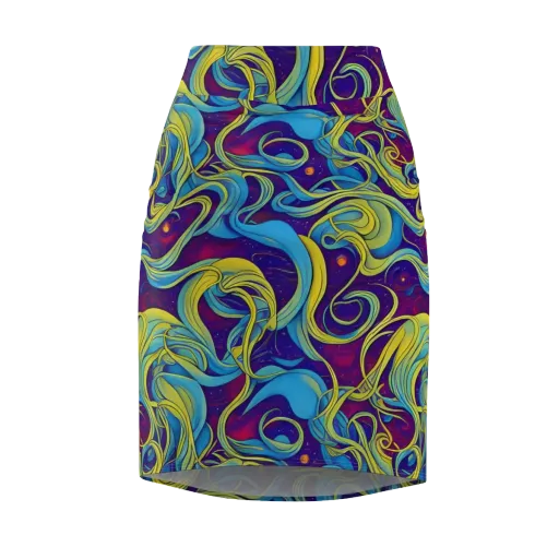 Stellar Swirls on a Pencil Skirt
