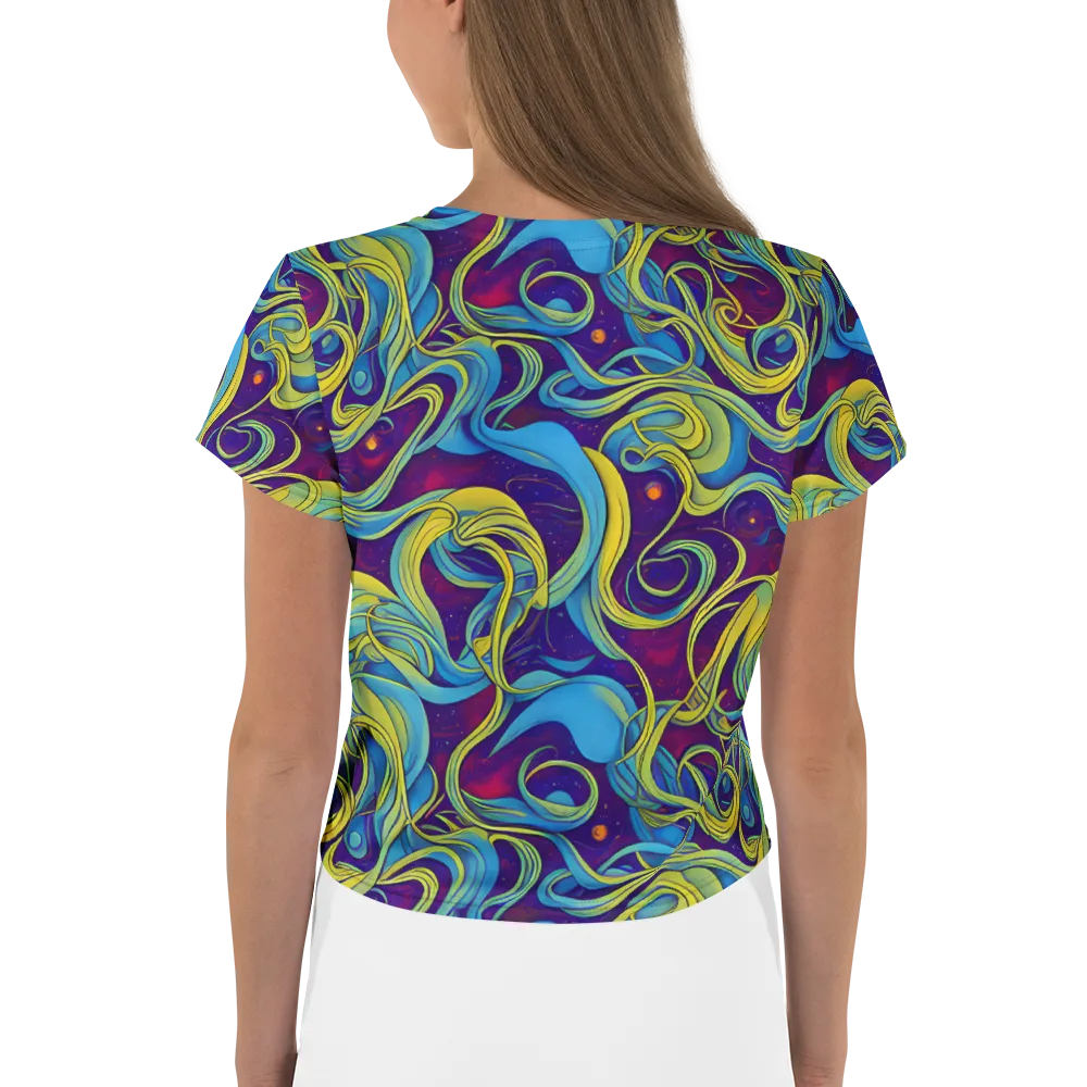 Stellar Swirls on Crop Tee — Back