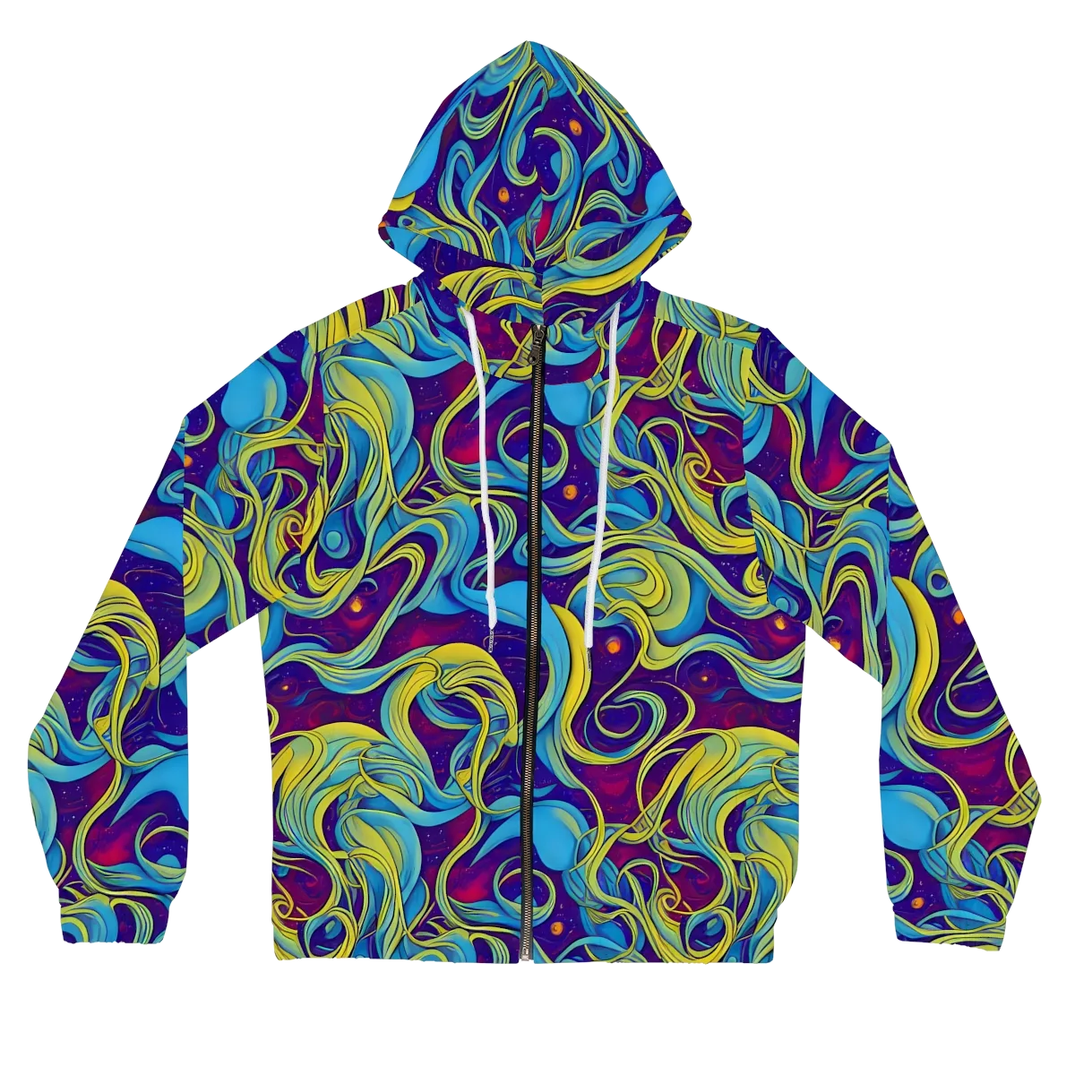 Stellar Swirls on Women's Full-Zip Hoodie — Front
