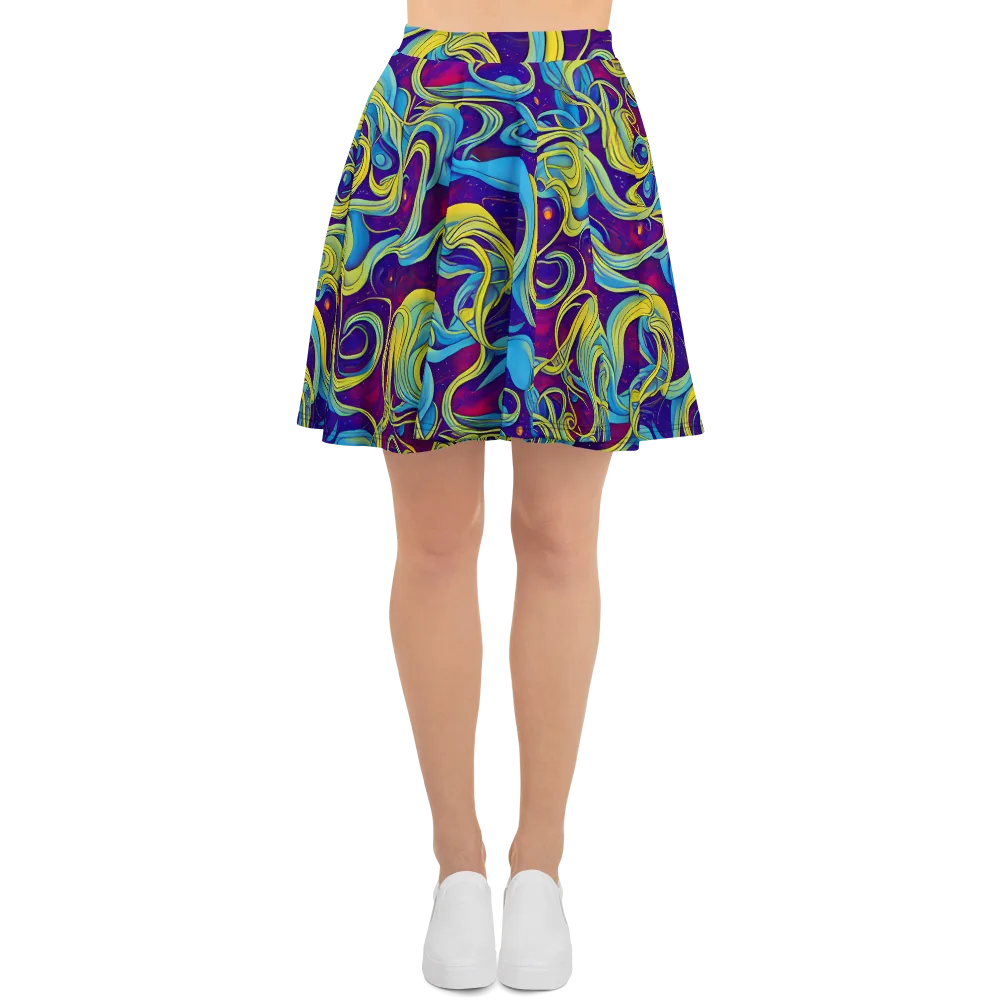 Stellar Swirls on Skater Skirt — Front