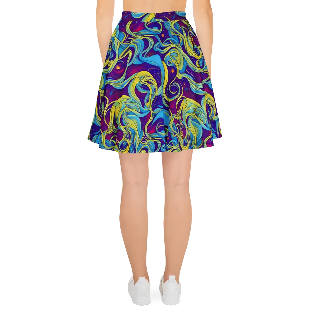 Stellar Swirls on Skater Skirt — Back