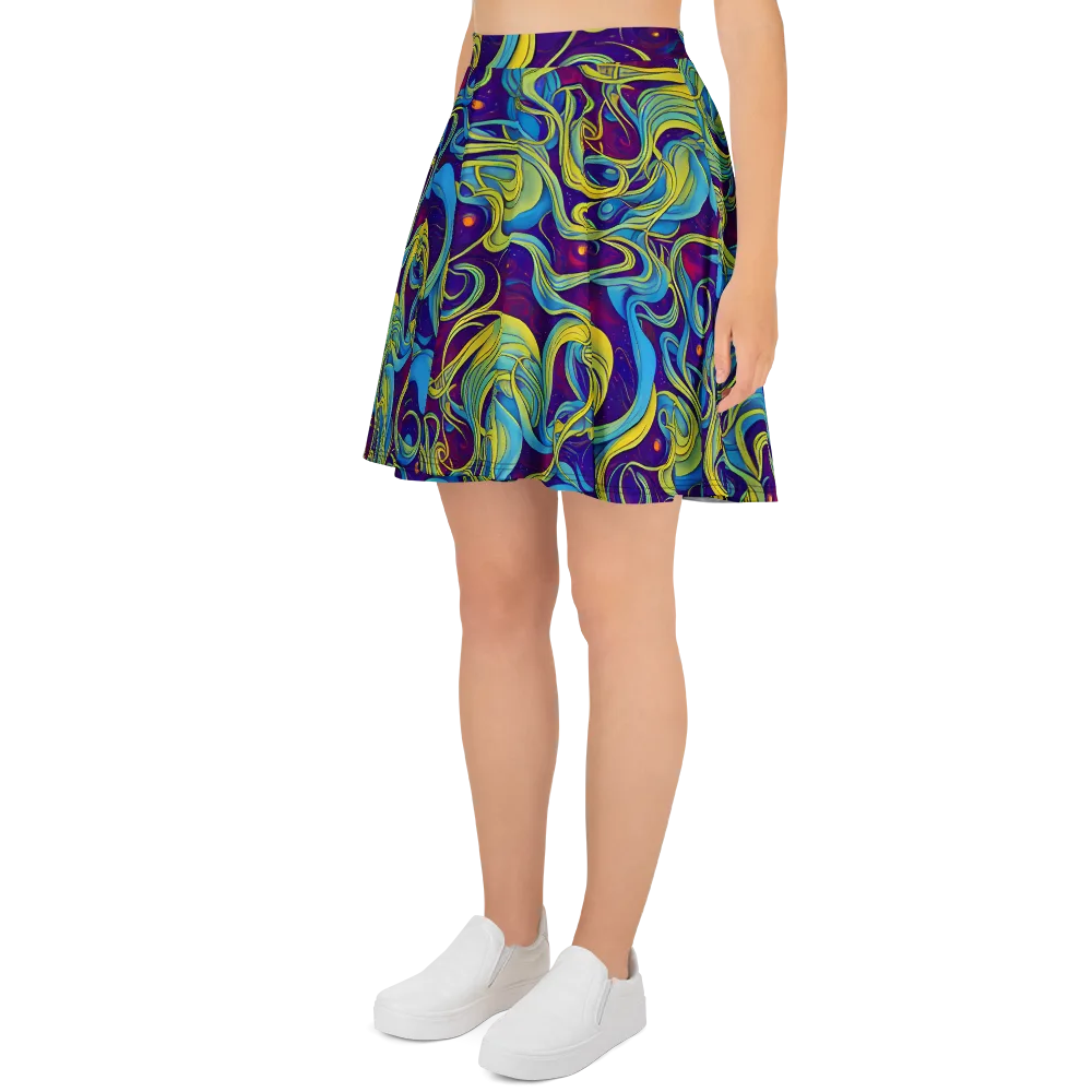 Stellar Swirls on Skater Skirt — Left