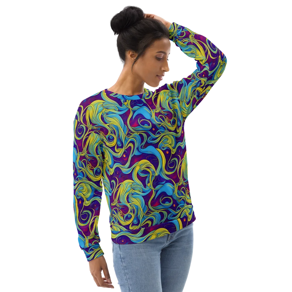 Stellar Swirls on Sweatshirt — Right Front