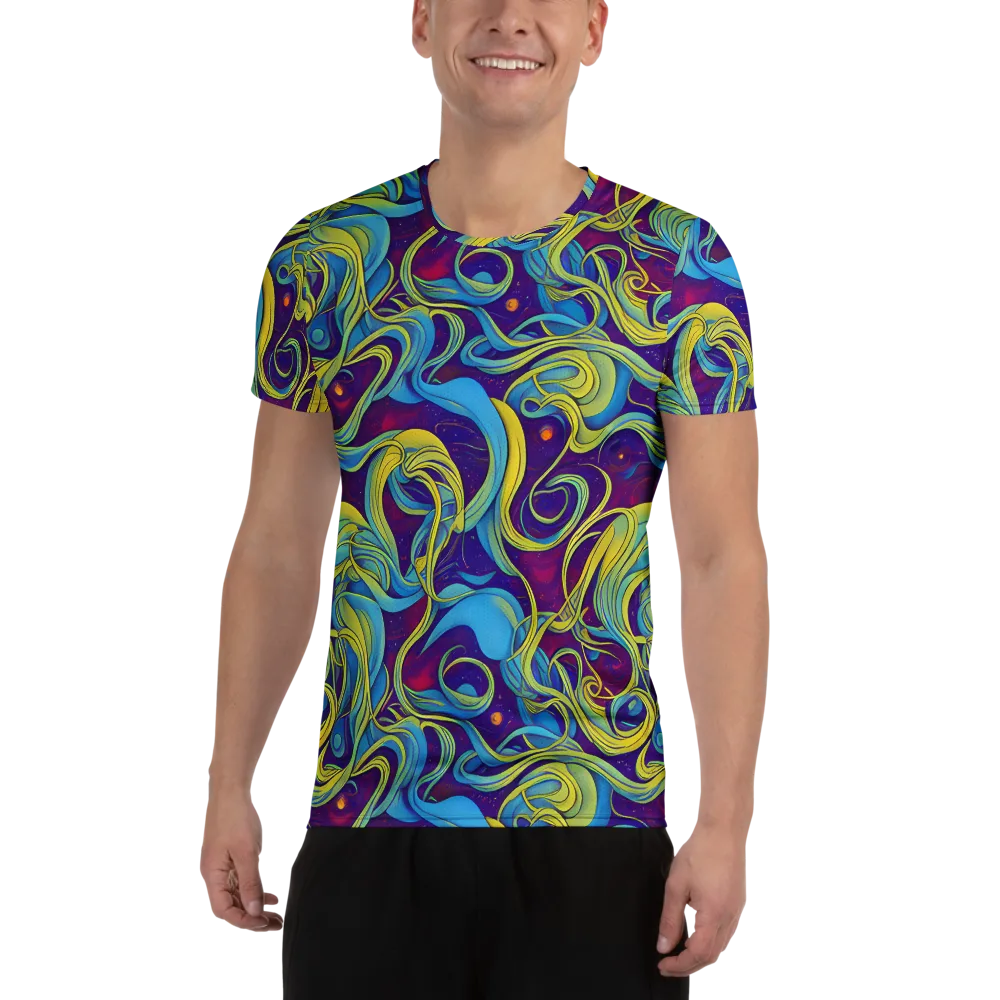 Stellar Swirls on Men's Athletic T-Shirt — Front