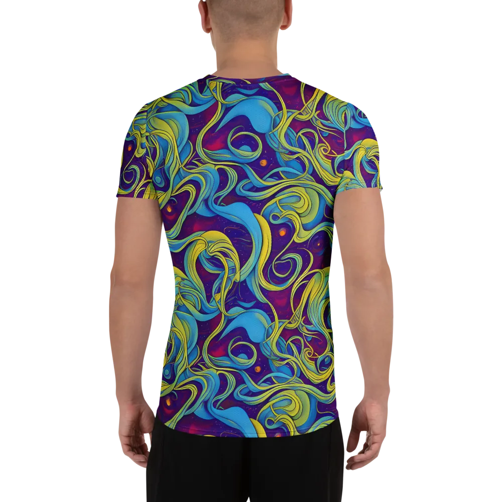 Stellar Swirls on Men's Athletic T-Shirt — Back