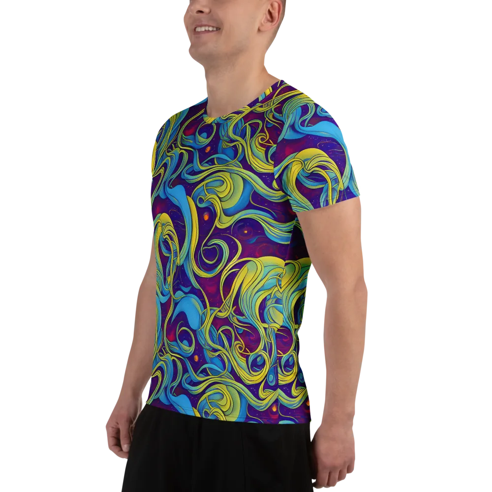 Stellar Swirls on Men's Athletic T-Shirt — Left
