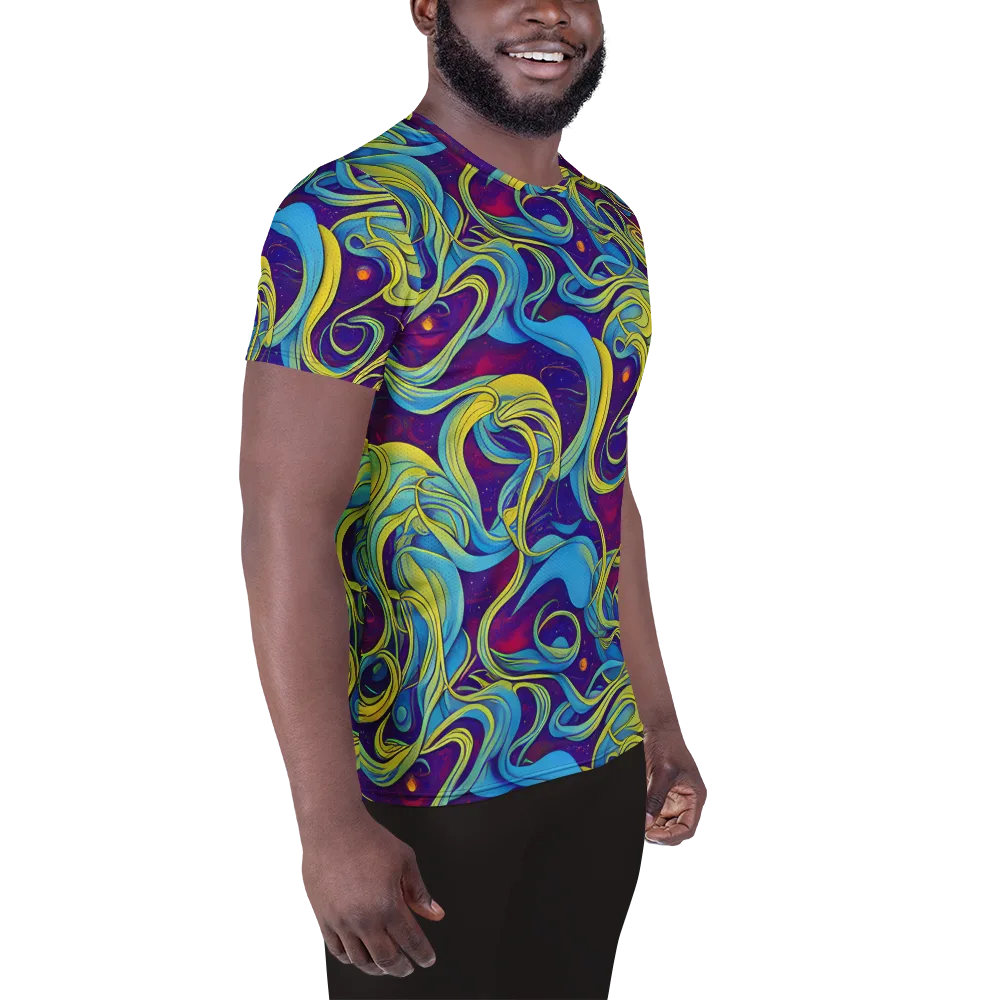 Stellar Swirls on Men's Athletic T-Shirt — Right